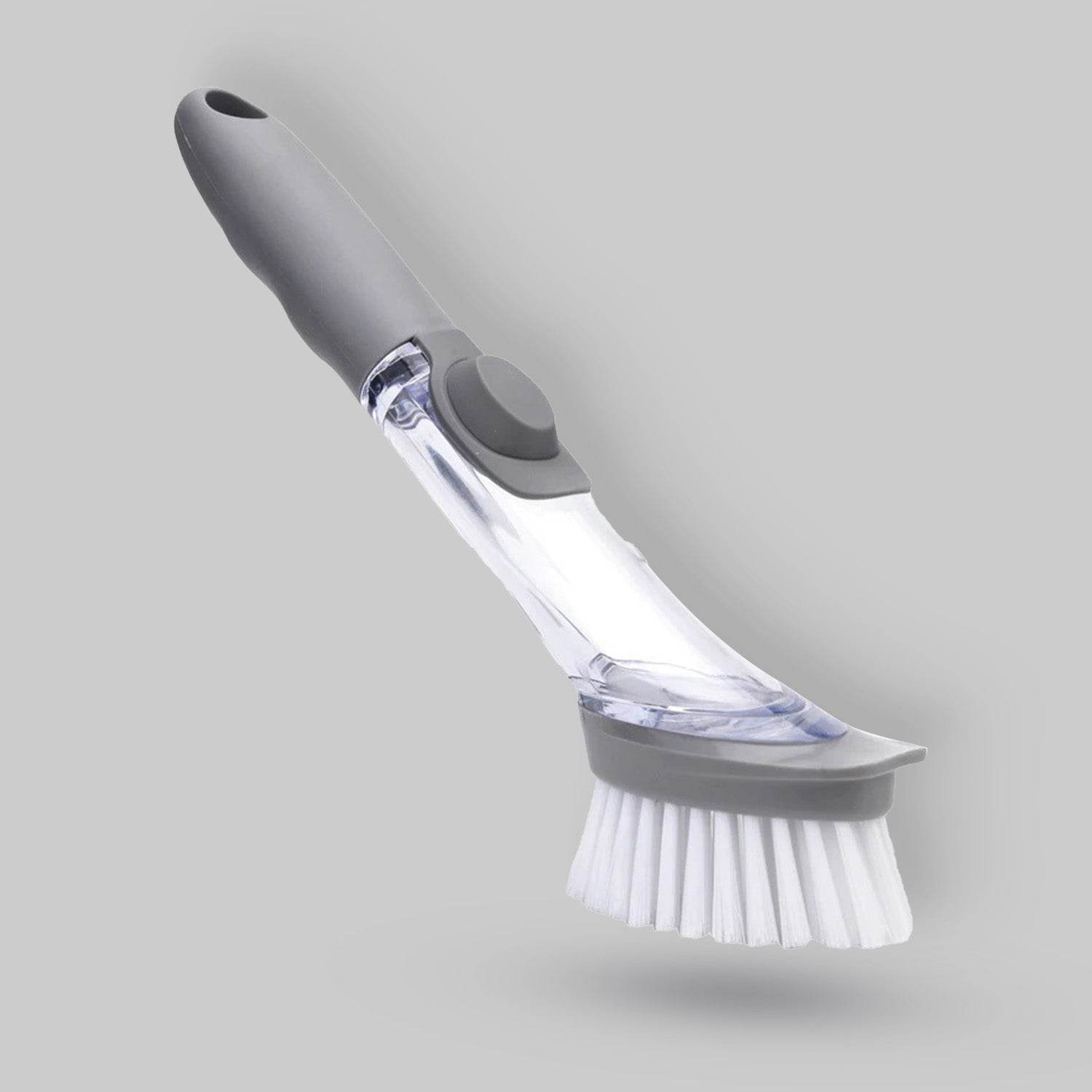 Dish Scrubber with Soap Dispenser, Soap Dispensing Dish Brush Set, Dishwashing Brushes Kitchen Scrub Dish Wand for Dishes Sink Pot Pan Cleaning and Washing,1 Handle,3Refill Replacement Head - infinityexculsivestore.com