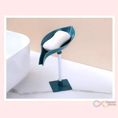 Soap Holder Leaf - Shape Self Draining Soap Dish Holder, With Suction Cup Soap Dish Suitable for Shower, Bathroom, Kitchen Sink - infinityexculsivestore.com