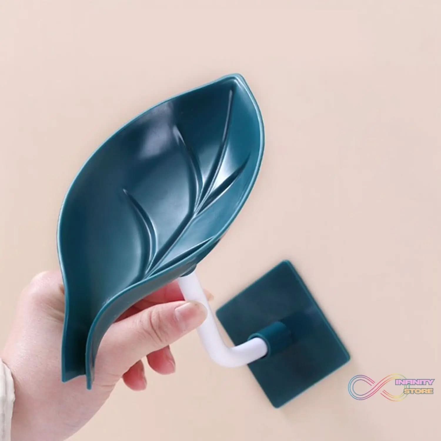 Soap Holder Leaf - Shape Self Draining Soap Dish Holder, With Suction Cup Soap Dish Suitable for Shower, Bathroom, Kitchen Sink - infinityexculsivestore.com