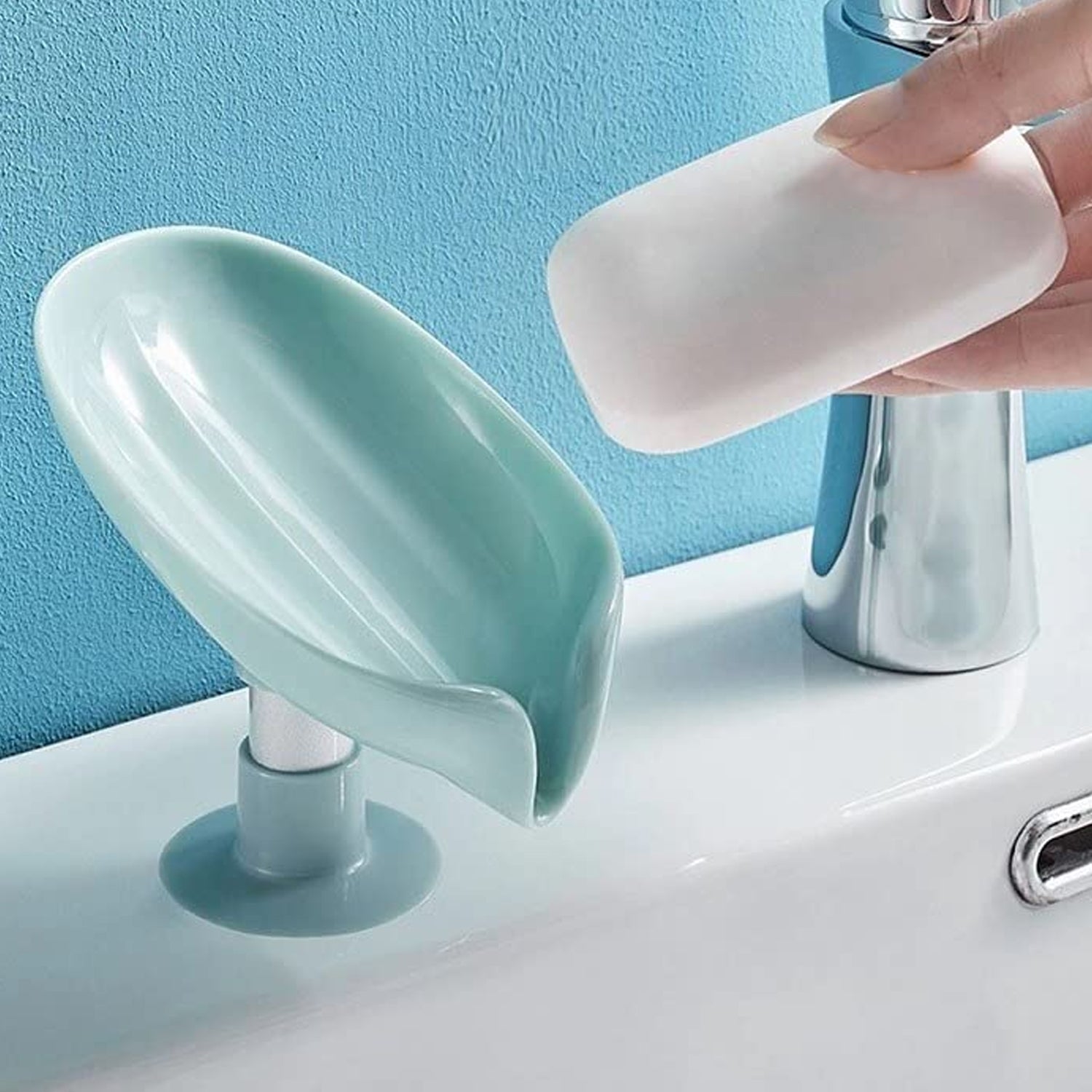 Soap Holder Stand Self Draining Soap Dish Holder Soap Box (2 Pc) - infinityexculsivestore.com