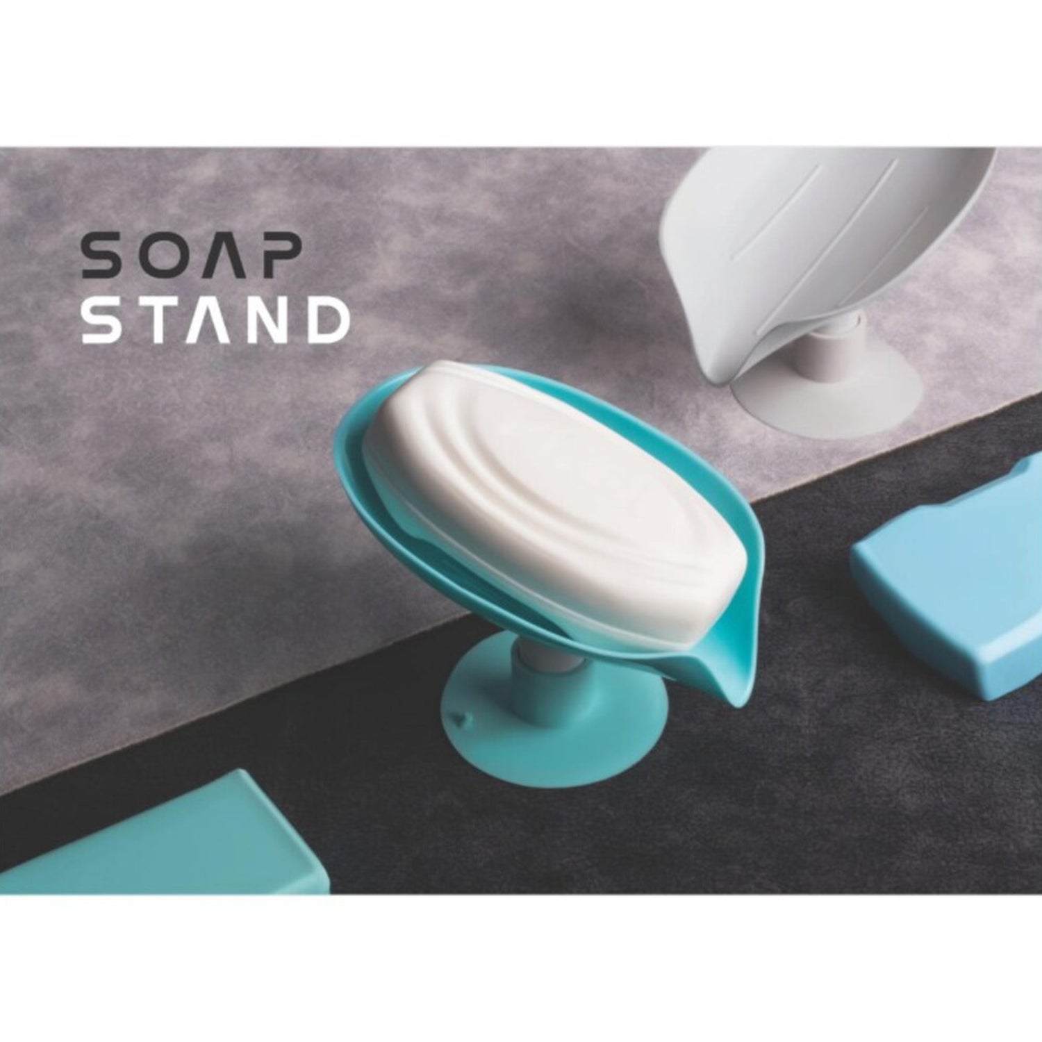 Soap Holder Stand Self Draining Soap Dish Holder Soap Box (2 Pc) - infinityexculsivestore.com