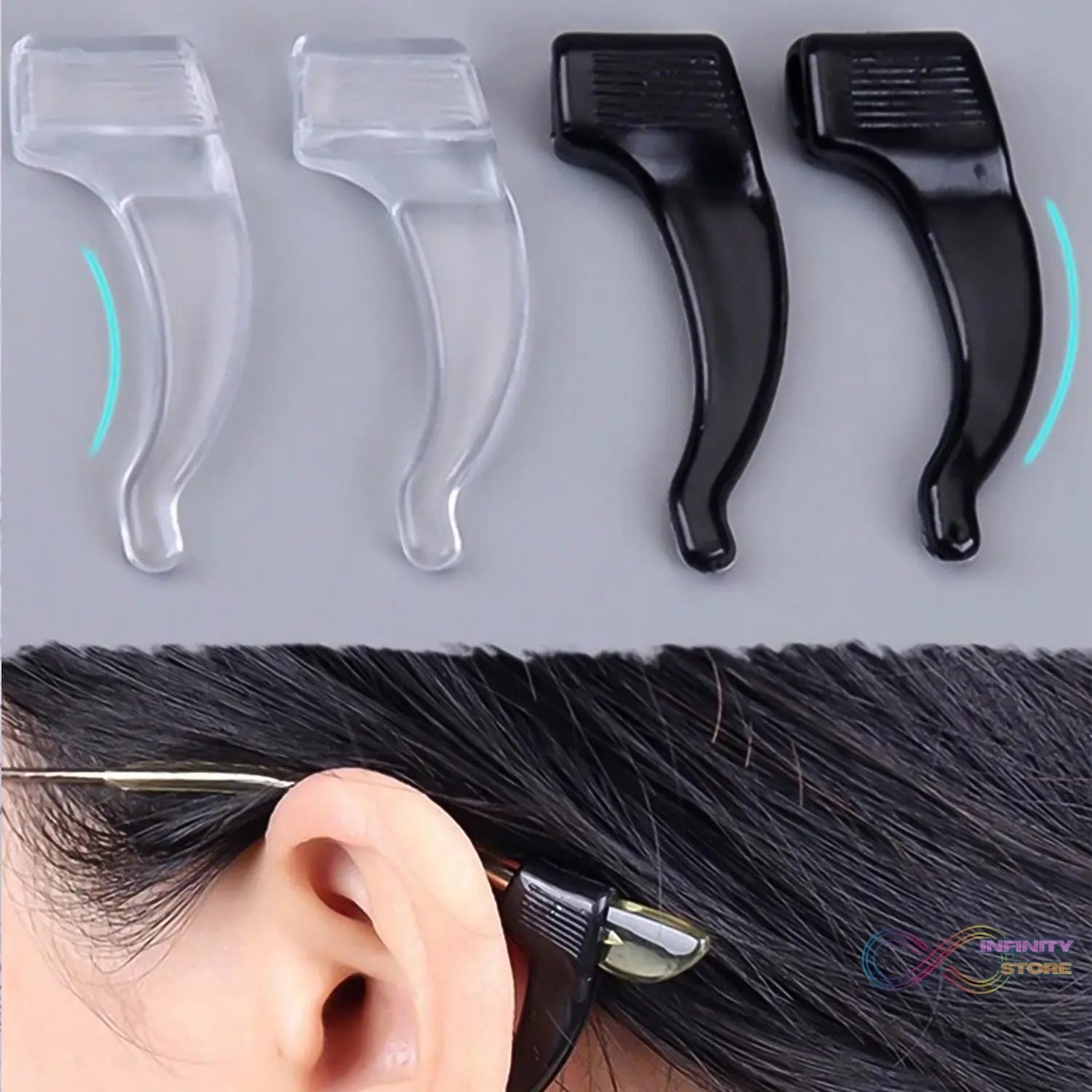 Soft Silicone Glasses Ear Hooks Anti - Slip Eyeglasses (1 Pair) - infinityexculsivestore.com