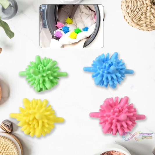 Soft Star Washing Machine, Laundry Dryer Balls Laundry Ball (4 Pcs / Multi Color) - infinityexculsivestore.com