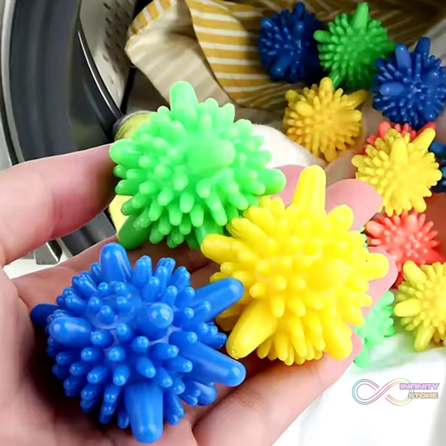 Soft Star Washing Machine, Laundry Dryer Balls Laundry Ball (4 Pcs / Multi Color) - infinityexculsivestore.com