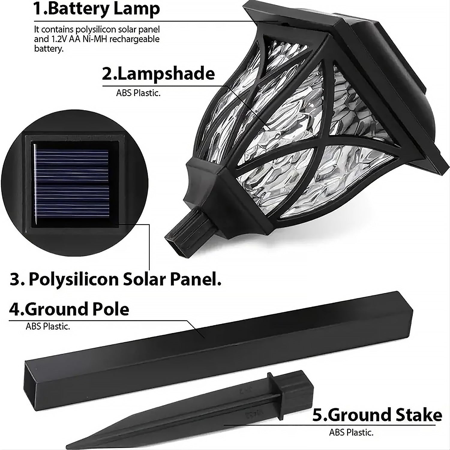 Solar Garden Lights LED Outdoor Stake Spotlight Fixture for Garden Light (Pack of 2pc ) - infinityexculsivestore.com