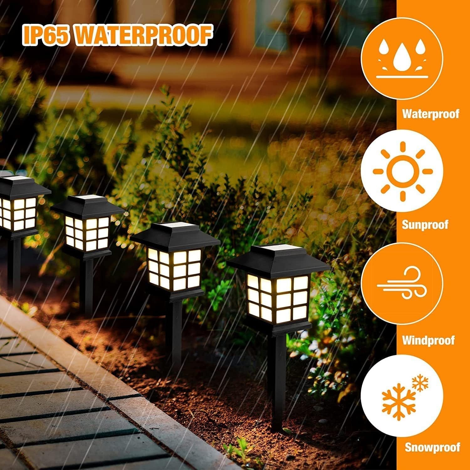Solar Garden Lights, Outdoor Solar Landscape Lights, Waterproof Outdoor Solar Lights Walkway for Patio, Lawn, Yard, and Landscape (Pack of 2) - infinityexculsivestore.com