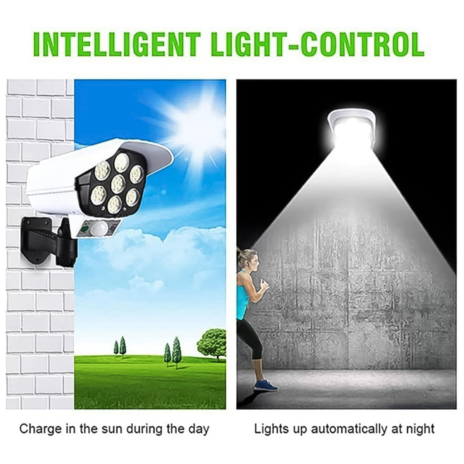 Solar Light Outdoor Motion Sensor Security Camera Shaped Dummy Wall Lamp (1 Pc) - infinityexculsivestore.com