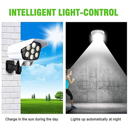 Solar Light Outdoor Motion Sensor Security Camera Shaped Dummy Wall Lamp (1 Pc) - infinityexculsivestore.com