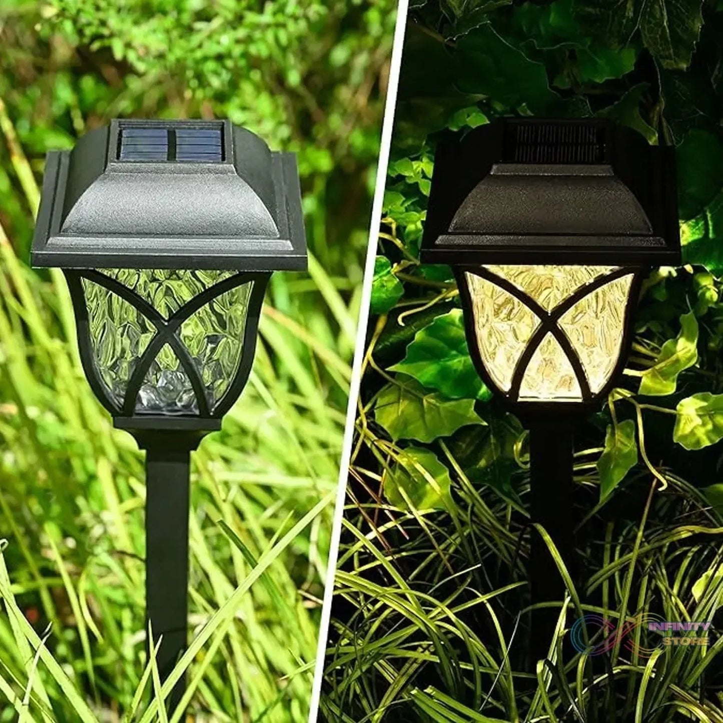 Solar Pathway Lights Outdoor Garden Lights (2 Pcs Set) - infinityexculsivestore.com
