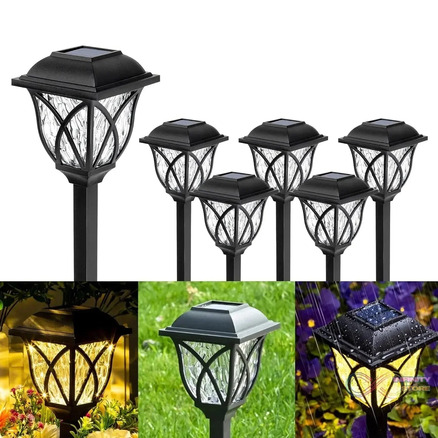 Solar Pathway Lights Outdoor Garden Lights (2 Pcs Set) - infinityexculsivestore.com