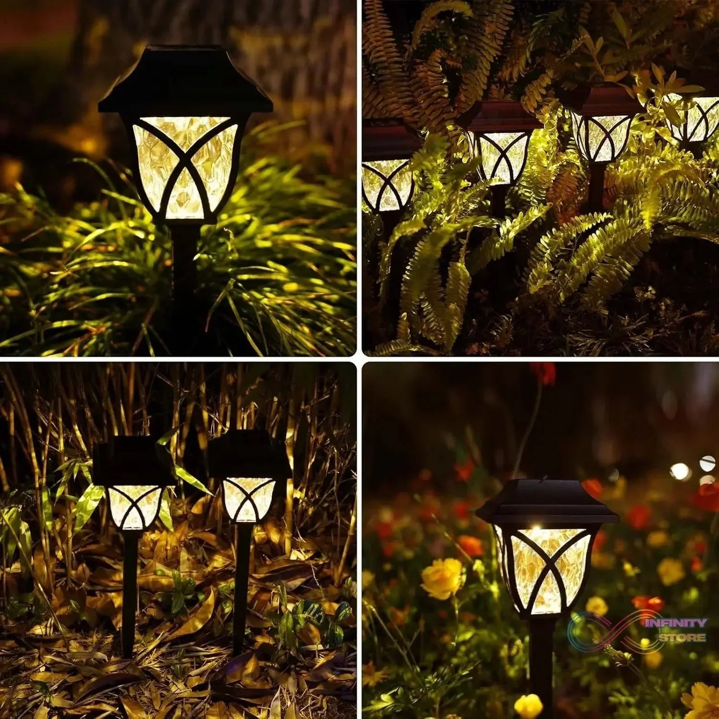 Solar Pathway Lights Outdoor Garden Lights (2 Pcs Set) - infinityexculsivestore.com