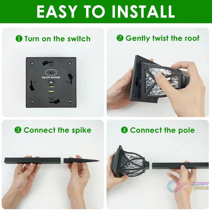 Solar Pathway Lights Outdoor Garden Lights (2 Pcs Set) - infinityexculsivestore.com