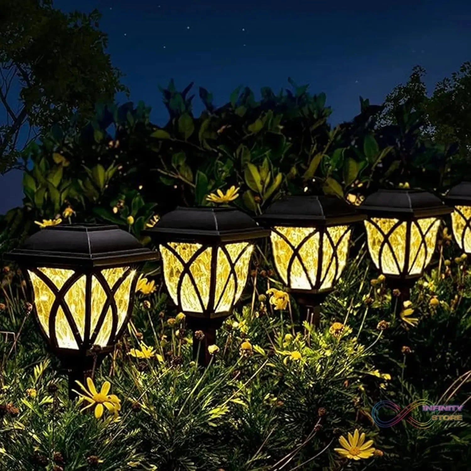 Solar Pathway Lights Outdoor Garden Lights (2 Pcs Set) - infinityexculsivestore.com