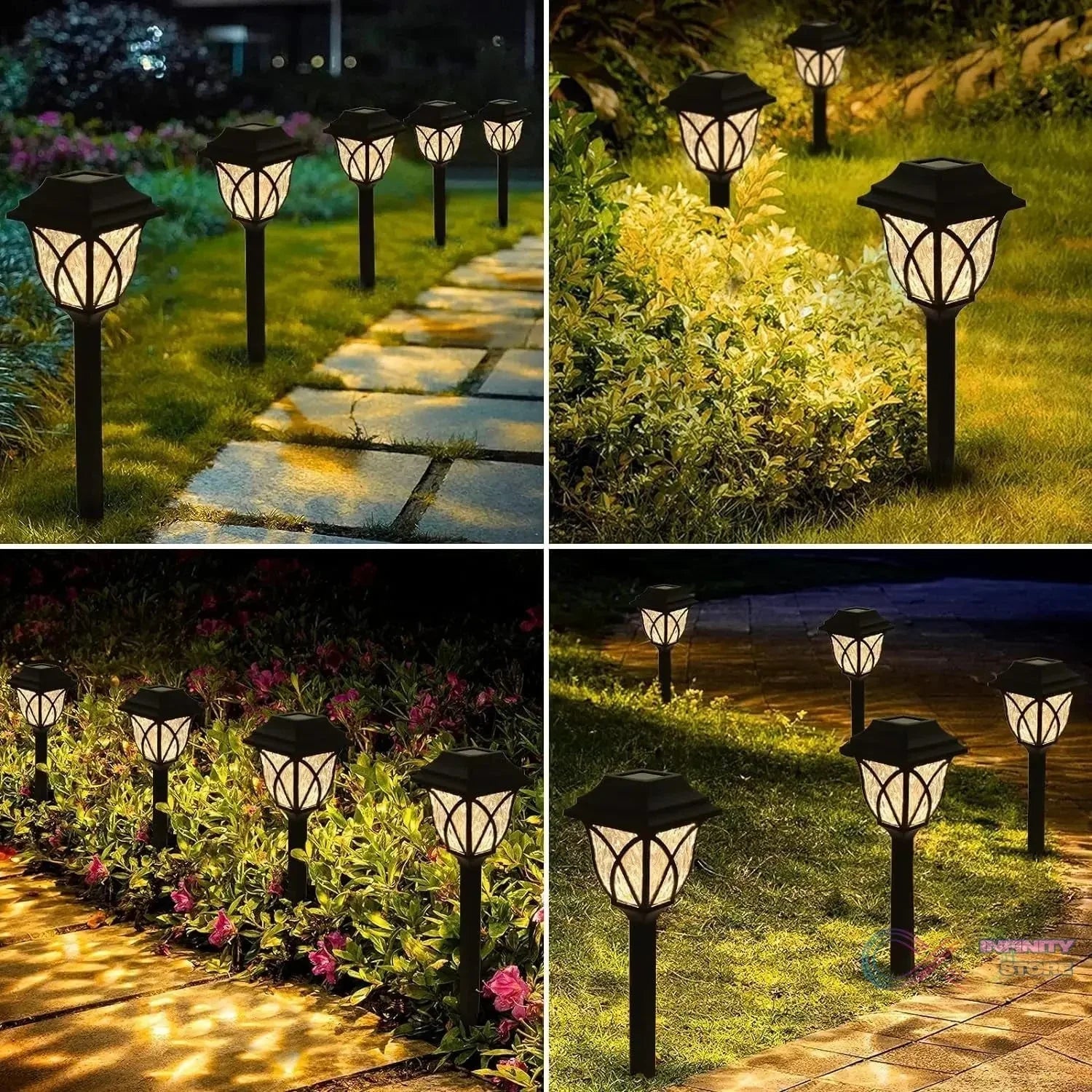Solar Pathway Lights Outdoor Garden Lights (2 Pcs Set) - infinityexculsivestore.com