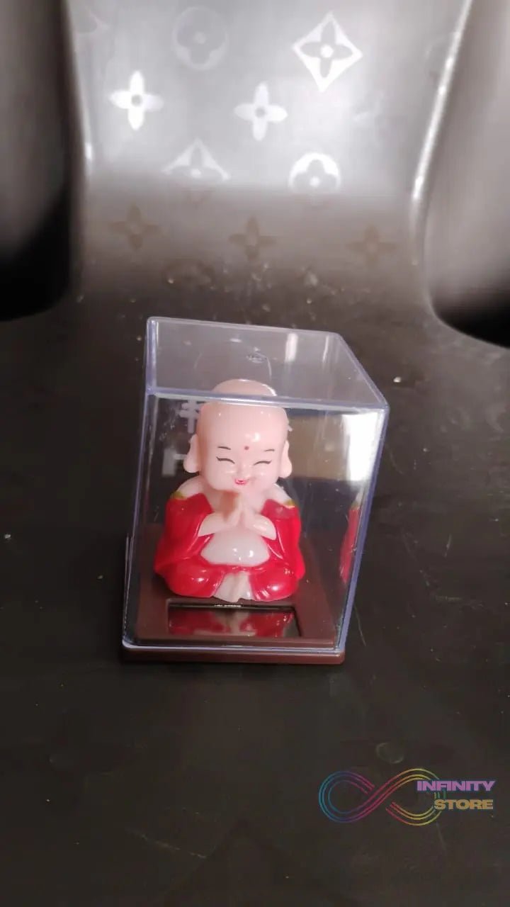 Solar Power Moving Head Buddha Statue Car Ornament (1 Pc / Mix Color) - infinityexculsivestore.com