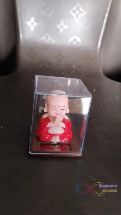 Solar Power Moving Head Buddha Statue Car Ornament (1 Pc / Mix Color) - infinityexculsivestore.com