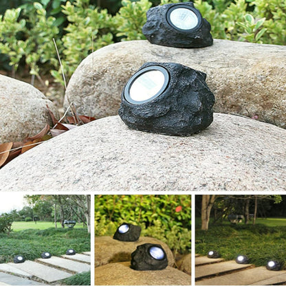 Solar Powered LED Rock Light Solar Powered LED Spotlight Faux Stone for Pathway Landscape Garden Outdoor Patio Yard (1 Pc) - infinityexculsivestore.com