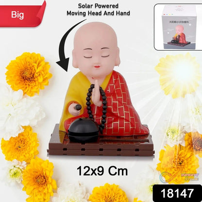 Solar Powered Sitting Buddha Statue, Moving Head and Hand (1 Pc / Big) - infinityexculsivestore.com