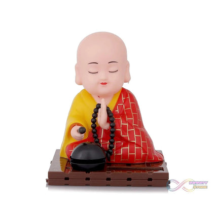 Solar Powered Sitting Buddha Statue, Moving Head and Hand (1 Pc / Medium) - infinityexculsivestore.com