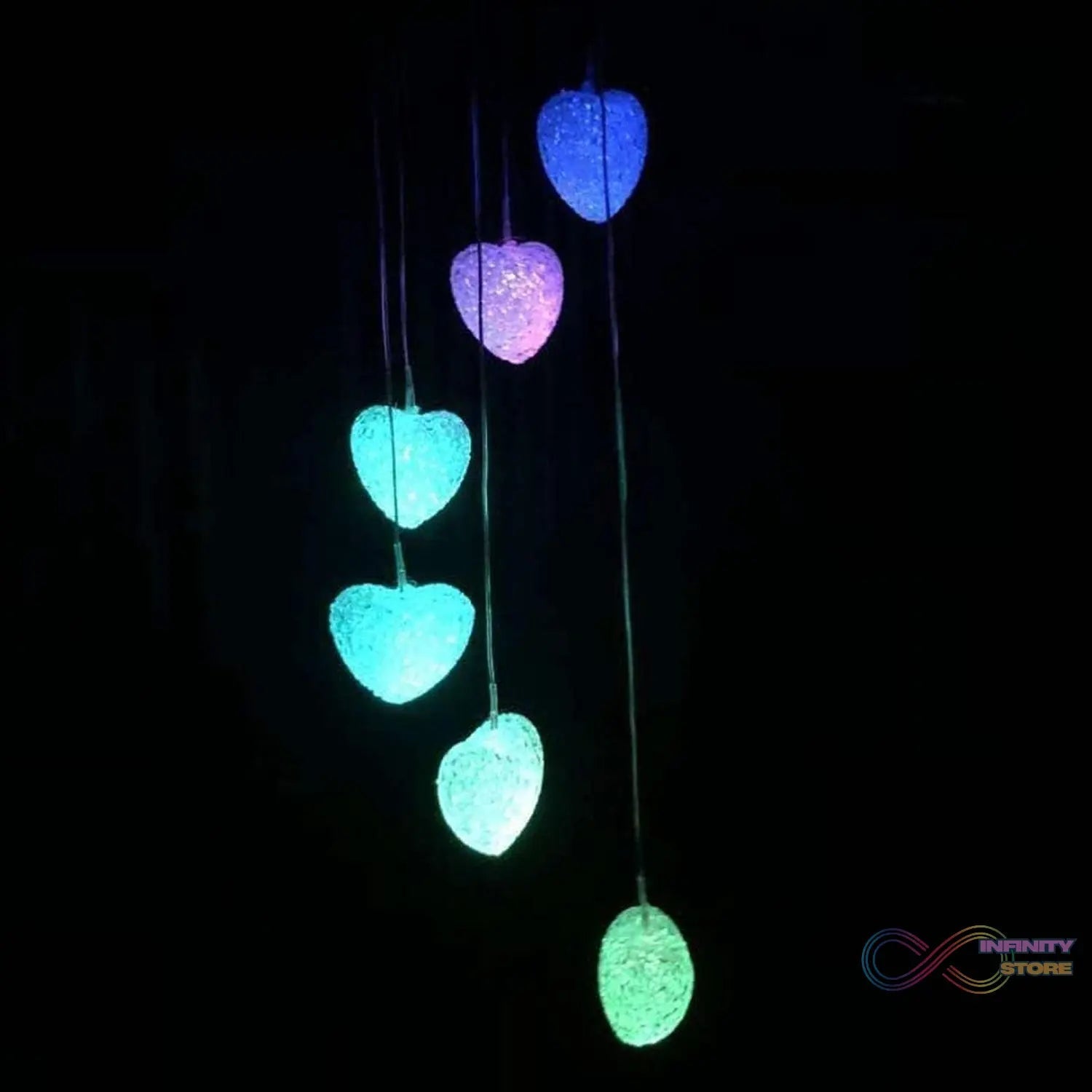 Solar Powered Wind Chimes with Lights: Outdoor Garden Decor (6 LED) - infinityexculsivestore.com