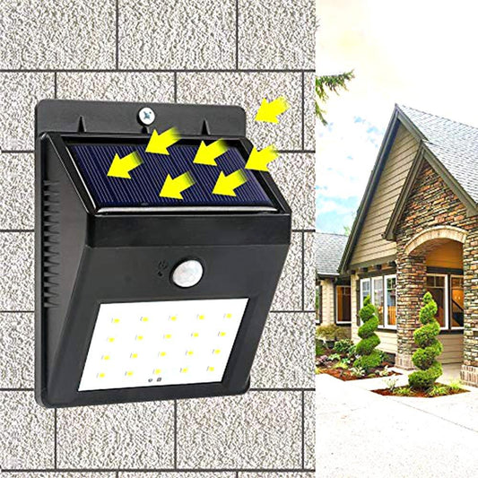 Solar Security LED Night Light for Home Outdoor / Garden Wall (Black) (30 - LED Lights) - infinityexculsivestore.com