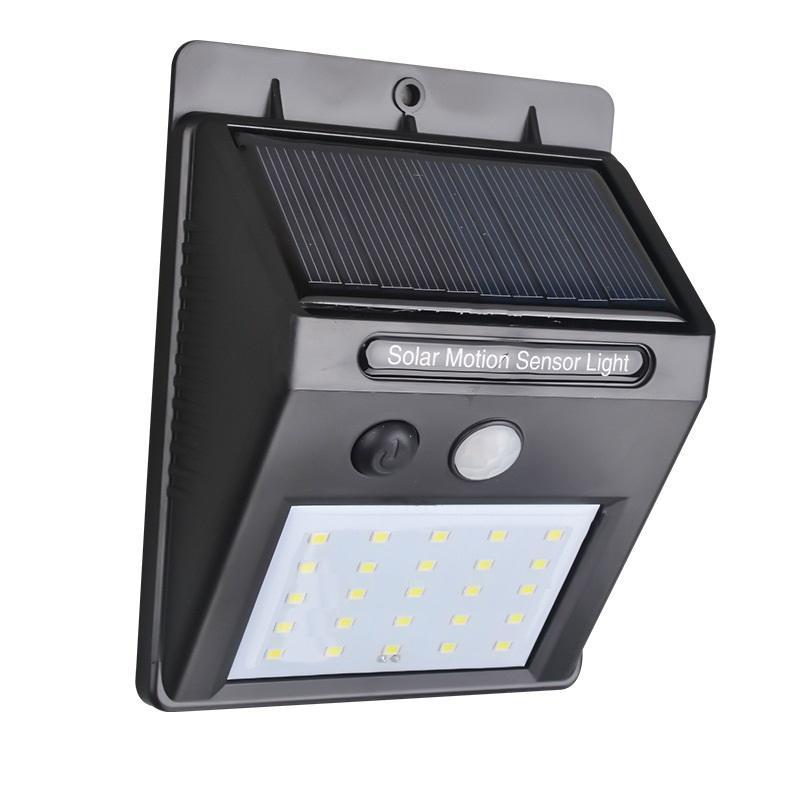 Solar Security LED Night Light for Home Outdoor / Garden Wall (Black) (30 - LED Lights) - infinityexculsivestore.com