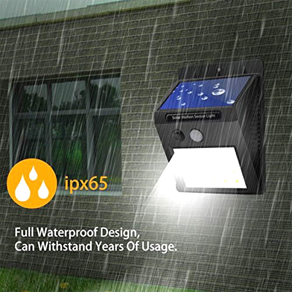 Solar Security LED Night Light for Home Outdoor / Garden Wall (Black) (30 - LED Lights) - infinityexculsivestore.com
