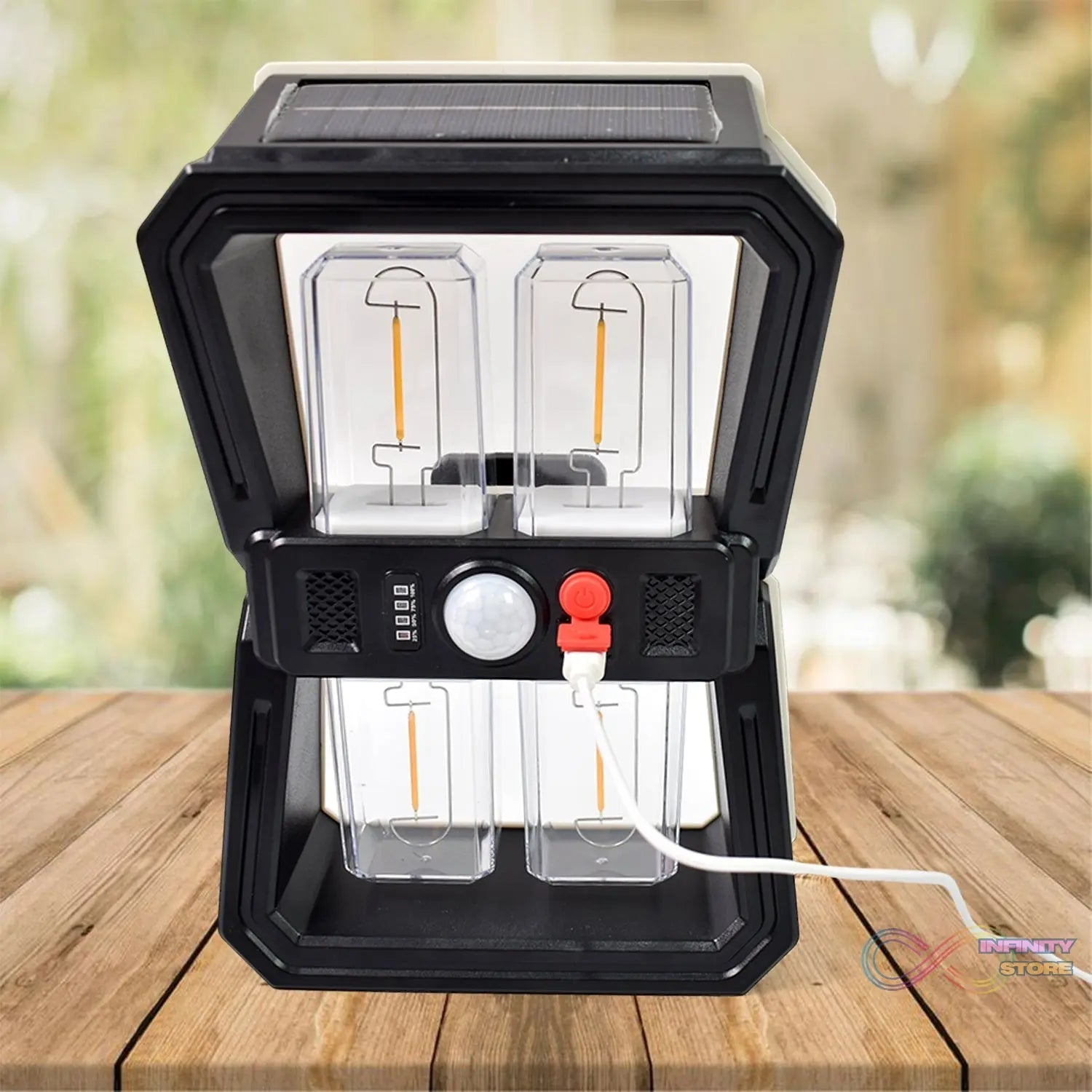 Solar Wall Lantern Light with 3 Modes & Motion Sensor (1 Pc) - infinityexculsivestore.com