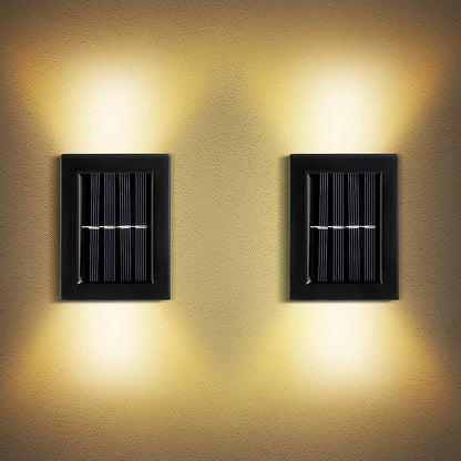 Solar Wall Lights Small Fence Lights Solar Powered Up Down LED Porch Light Garden Lights Outdoor Solar Landscape Lights WaterProof Light (1 Pc) - infinityexculsivestore.com