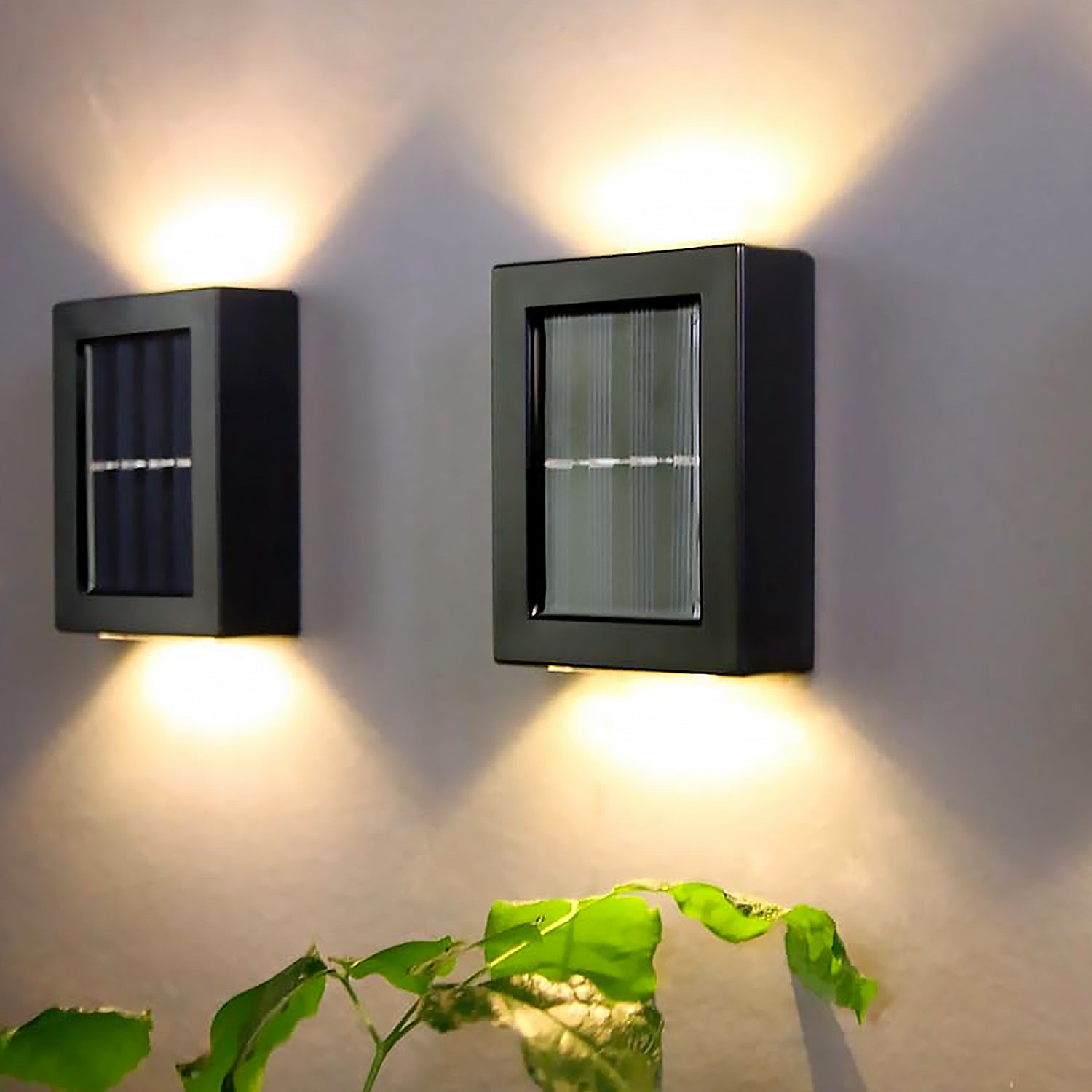 Solar Wall Lights Small Fence Lights Solar Powered Up Down LED Porch Light Garden Lights Outdoor Solar Landscape Lights WaterProof Light (1 Pc) - infinityexculsivestore.com
