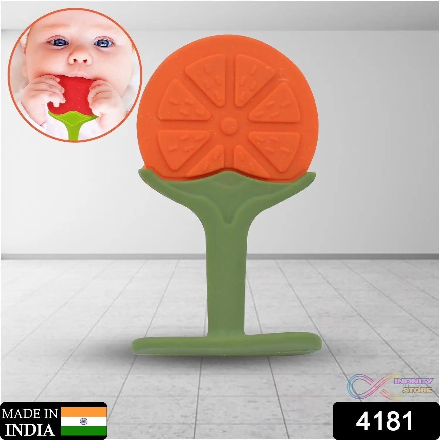 Soothe Baby's Gums: Safe & Fun Silicone Teether for Toddlers (3+ Months) - infinityexculsivestore.com