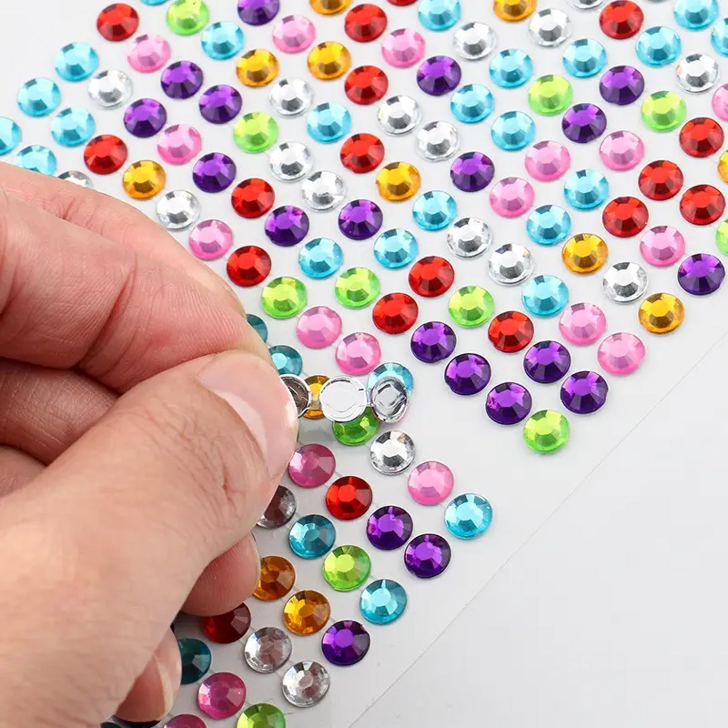 SpaceSelf Adhesive Multi Size Shaped Shining Stones Crystals Stickers For Art & Craft, Mobile Phone Decoration, Jewelery Making, School Projects, Creative Work - infinityexculsivestore.com