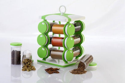 Spice jar Set - Food Grade Plastic 12pcs Spice jar (Brown Box) - infinityexculsivestore.com