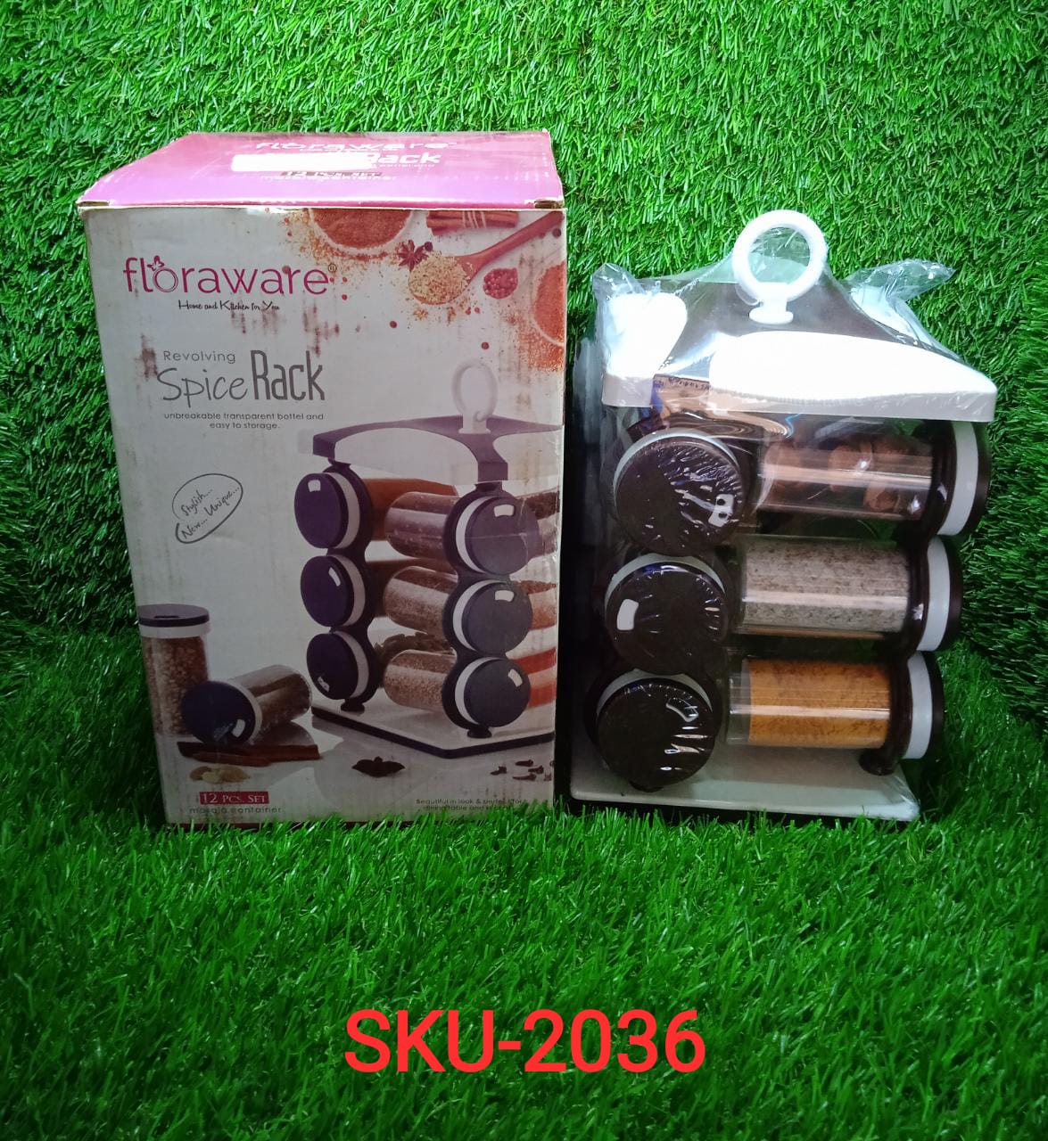 Spice jar Set - Food Grade Plastic 12pcs Spice jar (Brown Box) - infinityexculsivestore.com