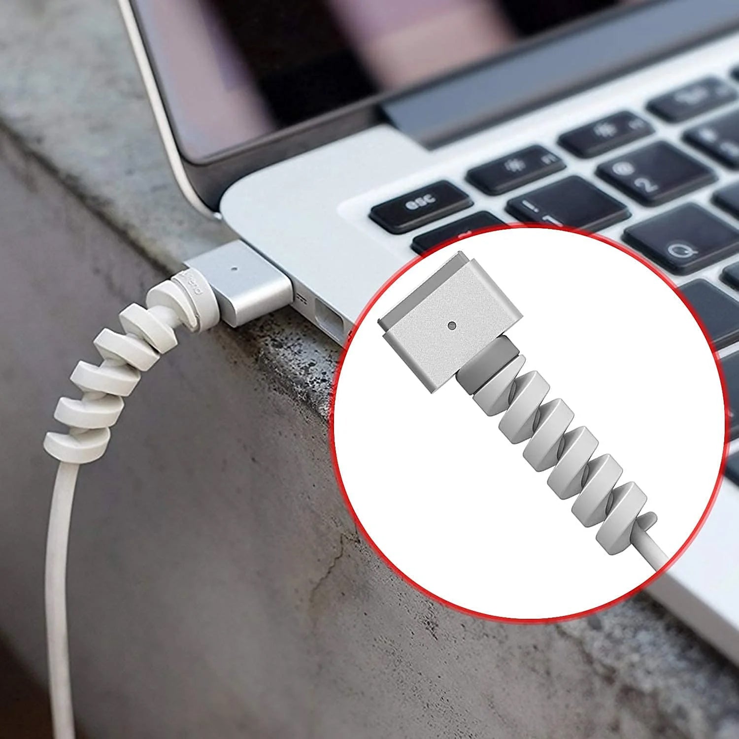 Spiral Charger Cable Protector Data Cable Saver Charging Cords Protective for All Universal Cable Cover (Pack of 10) - infinityexculsivestore.com