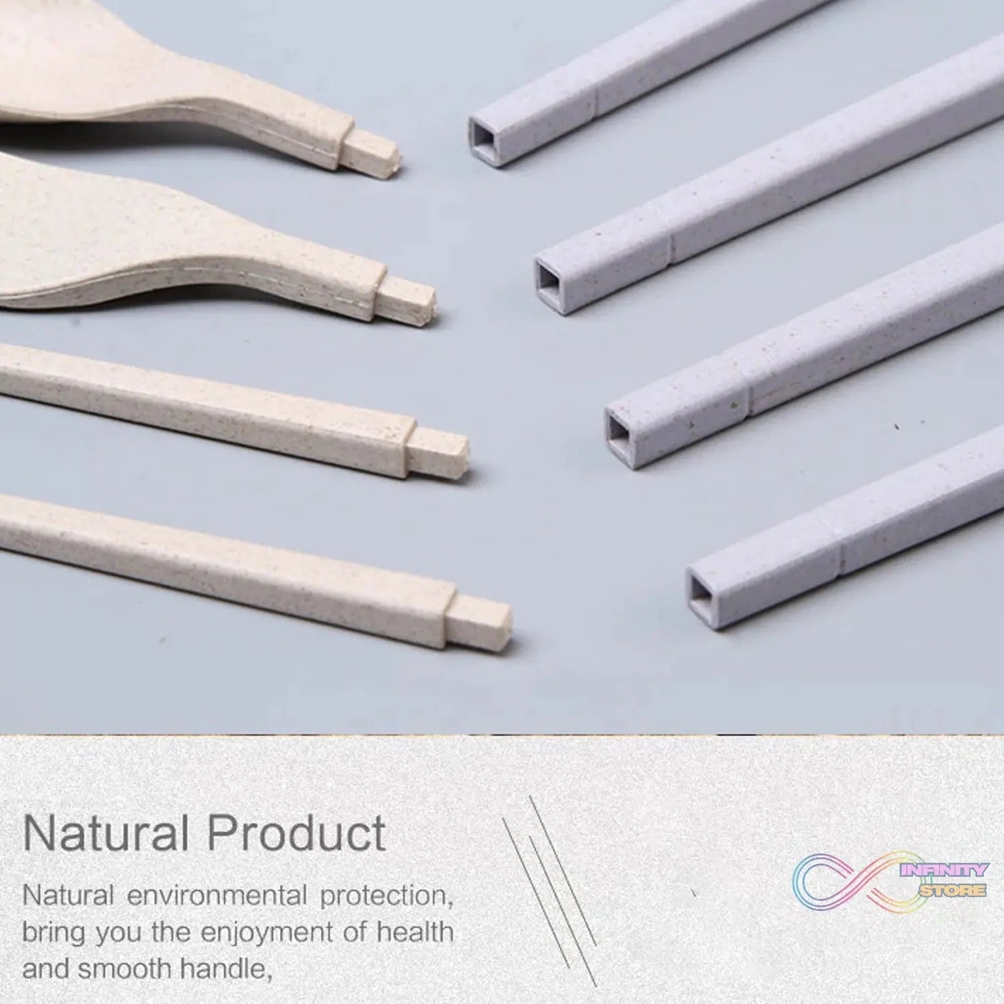 Spoon Fork Chopsticks Set Dinnerware 3PCS / Set Lunch Tableware Detachable Cutlery Portable Travel Kitchen Accessories - infinityexculsivestore.com