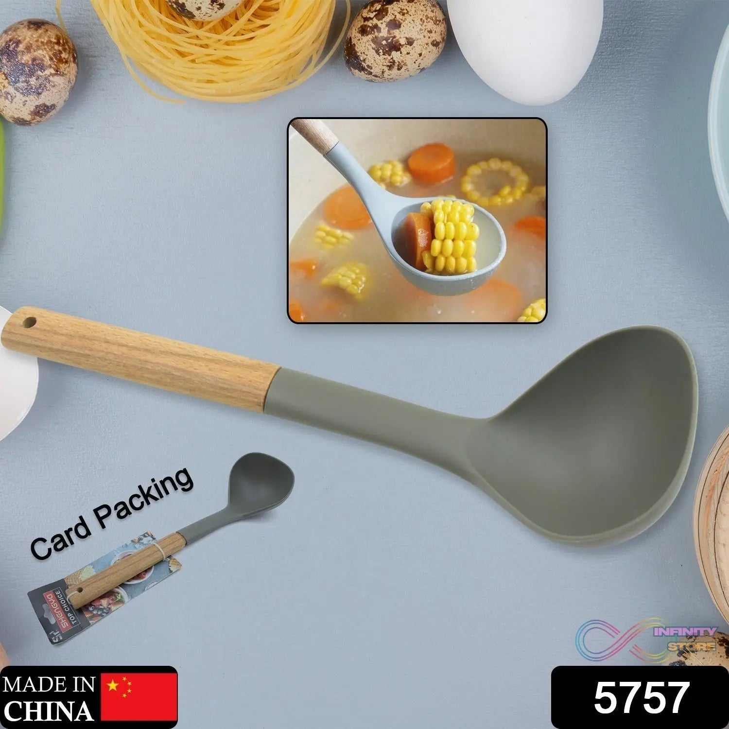 Plastic Kitchen Accessories Skimmer, Spatula Spoon & Soup Spoon Heat Resistant Non Stick Spoons Kitchen Cookware Items Heat Resistant Plastic Kitchen Utensils for Cooking, BPA FREE Gadgets for Non - Stick Cookware (1 Pc ) - infinityexculsivestore.com