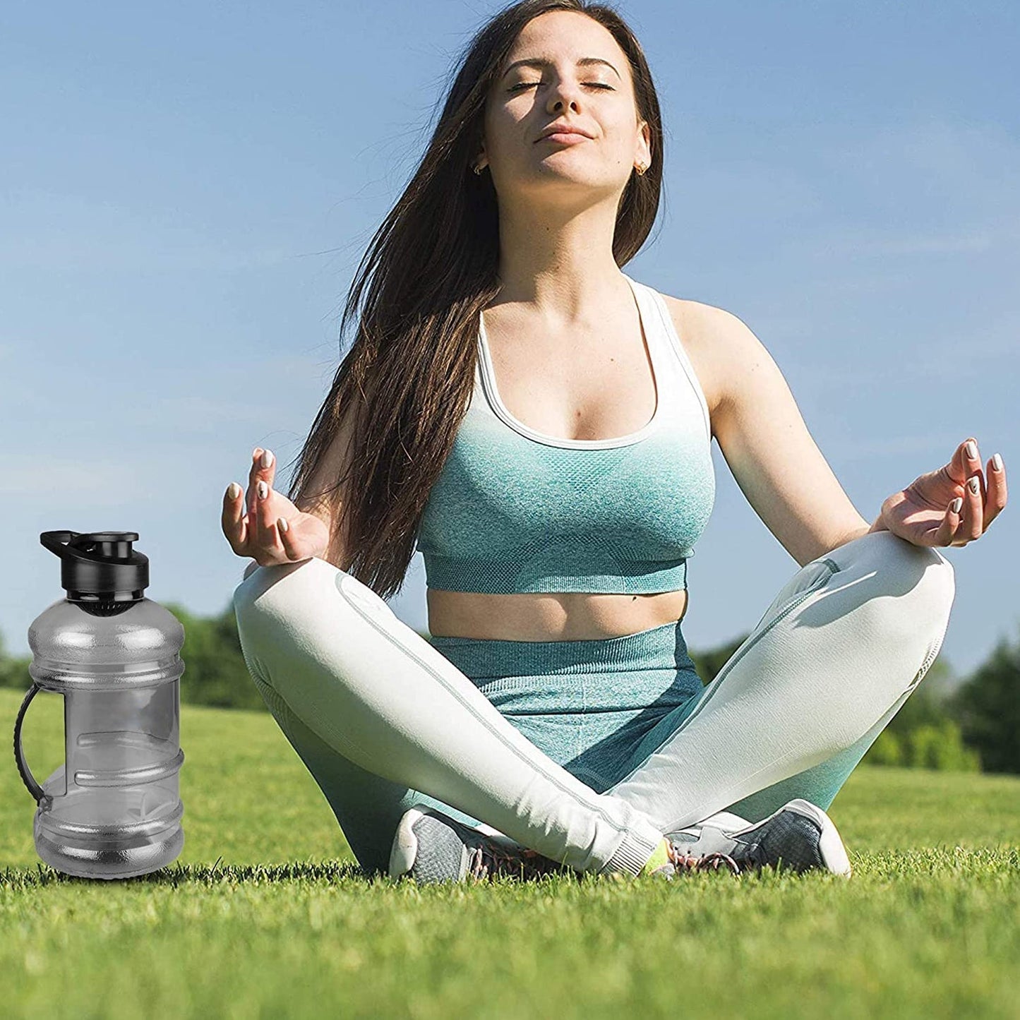 Sports Gym 1.5 Liters Gallon Water Bottle with Mixer and Strainer - infinityexculsivestore.com
