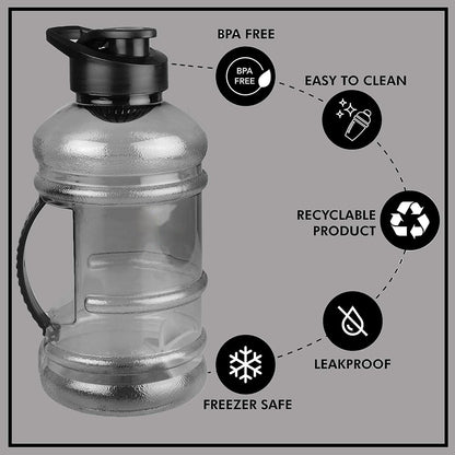 Sports Gym 1.5 Liters Gallon Water Bottle with Mixer and Strainer - infinityexculsivestore.com