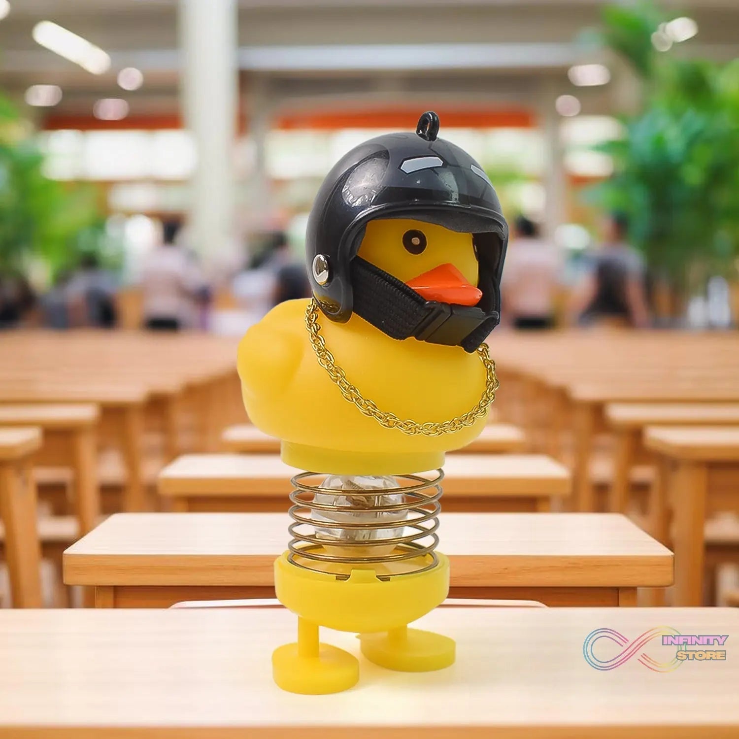 Spring Doll Dance Toy Duck Car Bicycle Bell with Propeller Helmet (1 Pc / Mix Design) - infinityexculsivestore.com