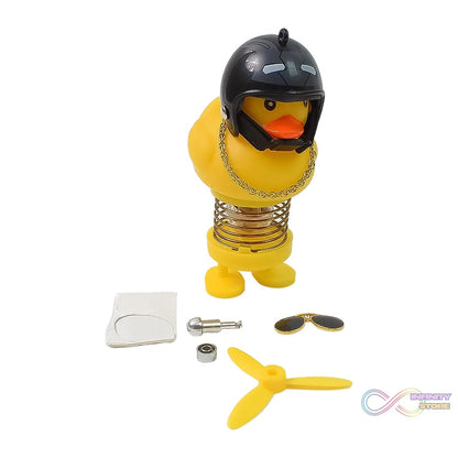 Spring Doll Dance Toy Duck Car Bicycle Bell with Propeller Helmet (1 Pc / Mix Design) - infinityexculsivestore.com