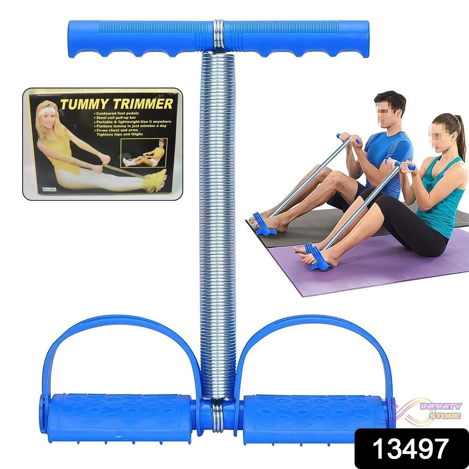 Spring Tension Pull Rope Resistance Band Exercise Strap Single Spring (1 Pc) - infinityexculsivestore.com