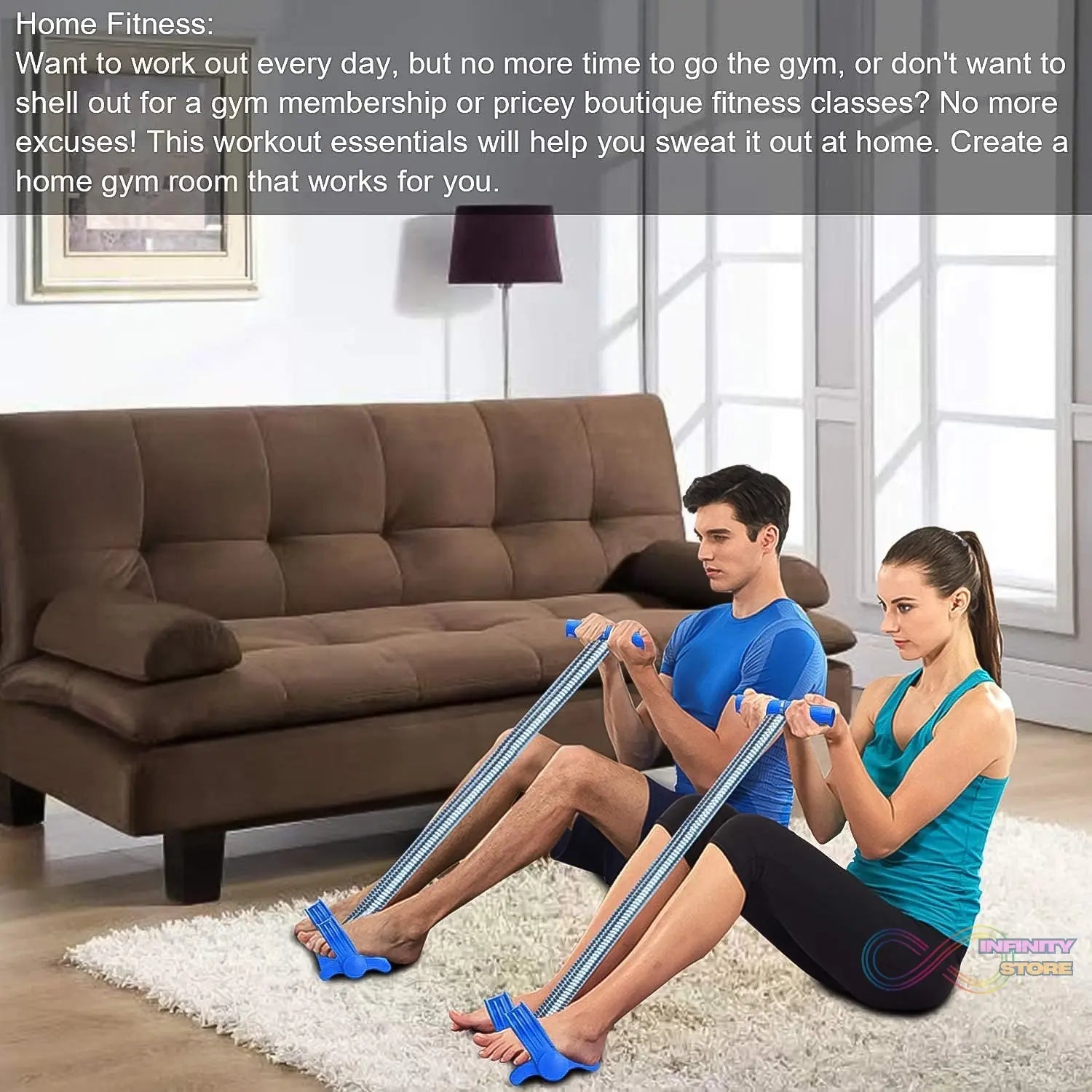 Spring Tension Pull Rope Resistance Band Exercise Strap Single Spring (1 Pc) - infinityexculsivestore.com