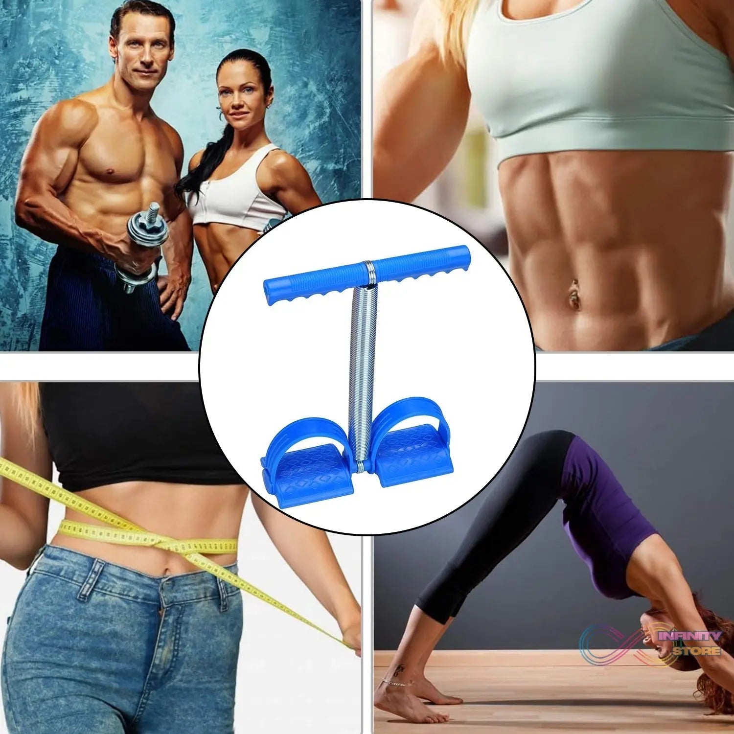 Spring Tension Pull Rope Resistance Band Exercise Strap Single Spring (1 Pc) - infinityexculsivestore.com