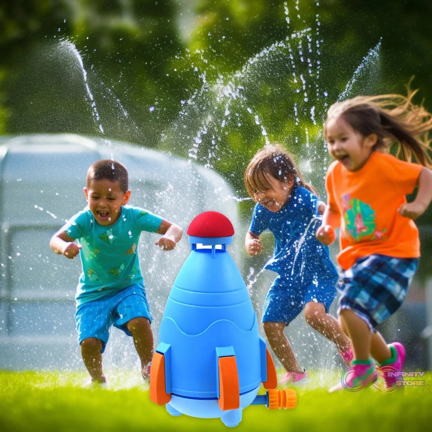 Sprinkler Rocket Launcher Summer Toys for Kids (1 Set) - infinityexculsivestore.com