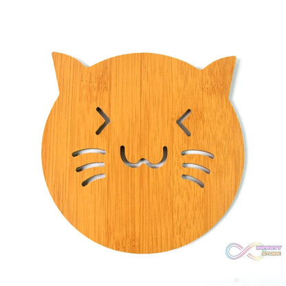 Square Bamboo Wood Table Place mat Hot Pot Cup Mat Tea Coaster(14×14 Cm / 1 Pc) - infinityexculsivestore.com