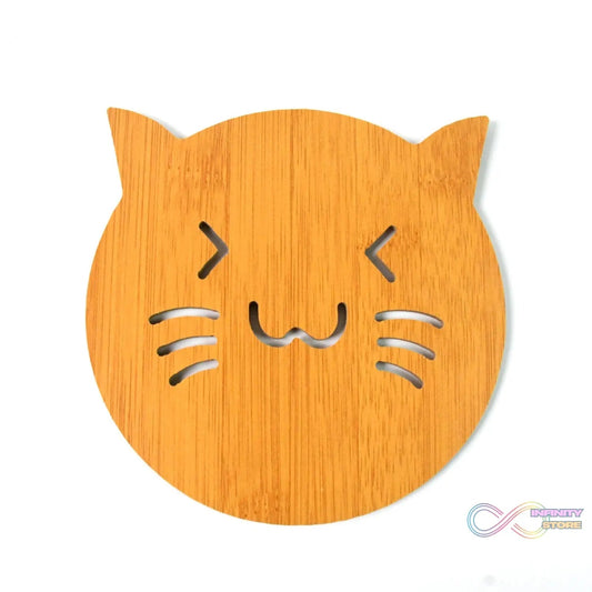 Square Bamboo Wood Table Place mat Hot Pot Cup Mat Tea Coaster(14×14 Cm / 1 Pc) - infinityexculsivestore.com