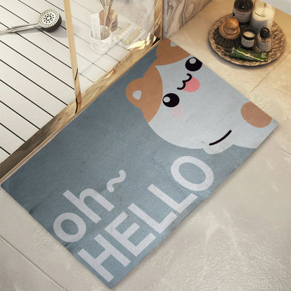Square Bathroom mat Water Absorbent mats Diatomite Door Mat Anti - Slip Bath Mat Quick Drying Absorbent mat for Home, Kitchen (59x40) (Mix Design) - infinityexculsivestore.com