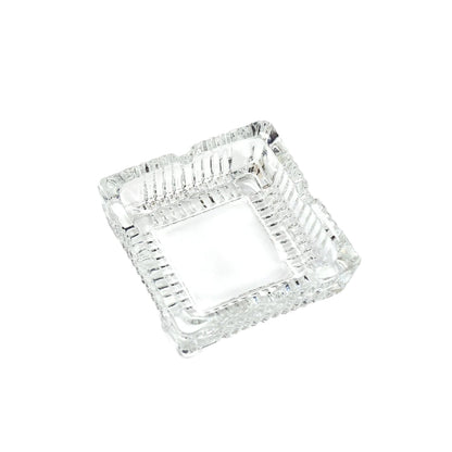 Square Glass Misti Crystal Quality Cigar Cigarette Ashtray Round Tabletop for Home Office Indoor Outdoor Home Decor - infinityexculsivestore.com