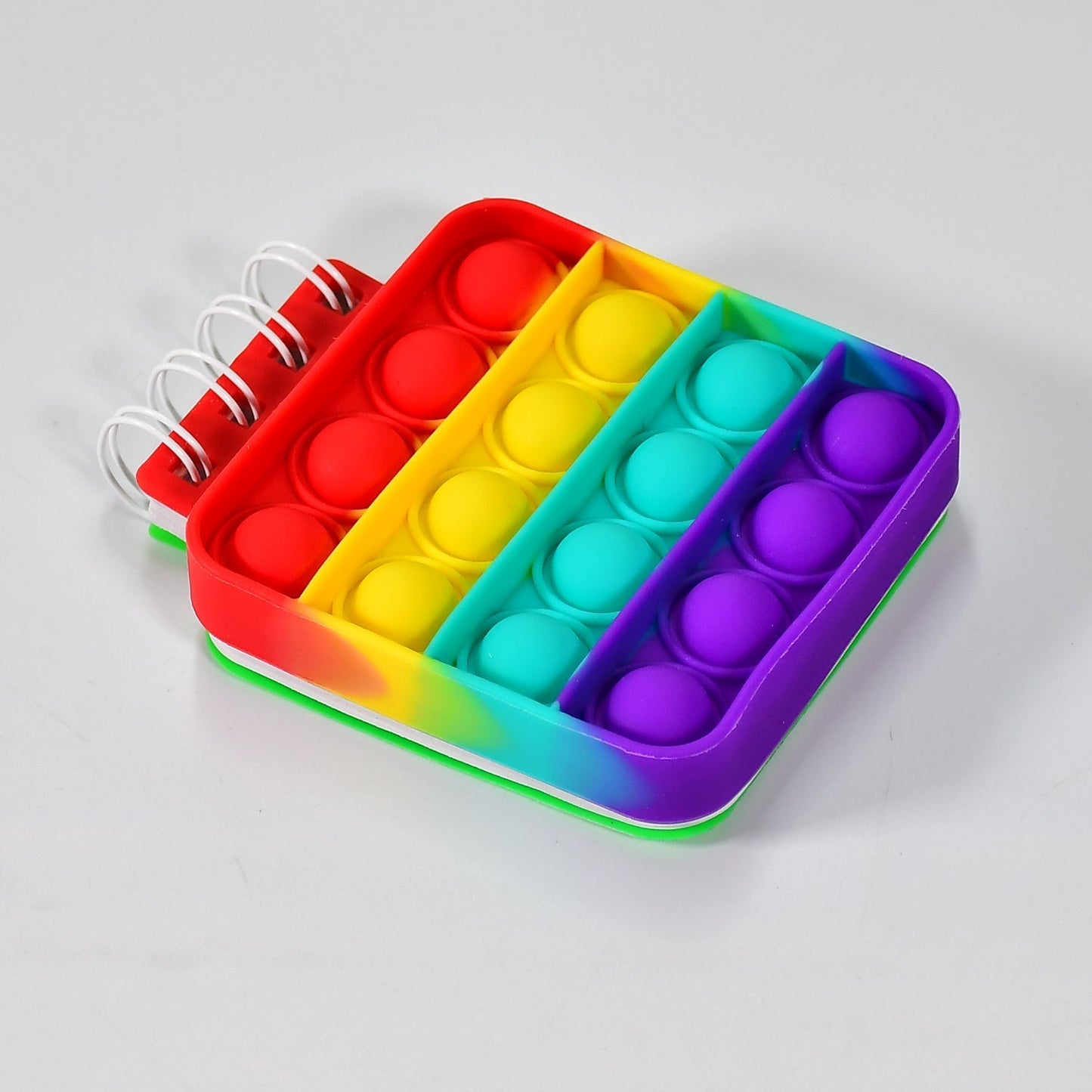 Square Pop it Fidget Spiral Notebook Bubble Push Pop Fidget Silicon Toy Book Stress Relief Anxiety School Stationery Notebook. - infinityexculsivestore.com